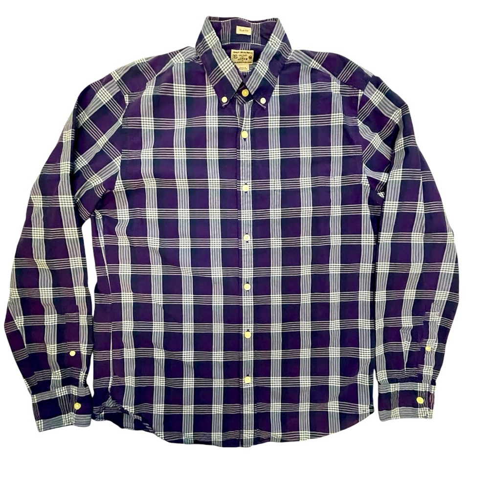 J Crew long sleeve size Men’s medium button down shirt/purple/slim fit/preppy